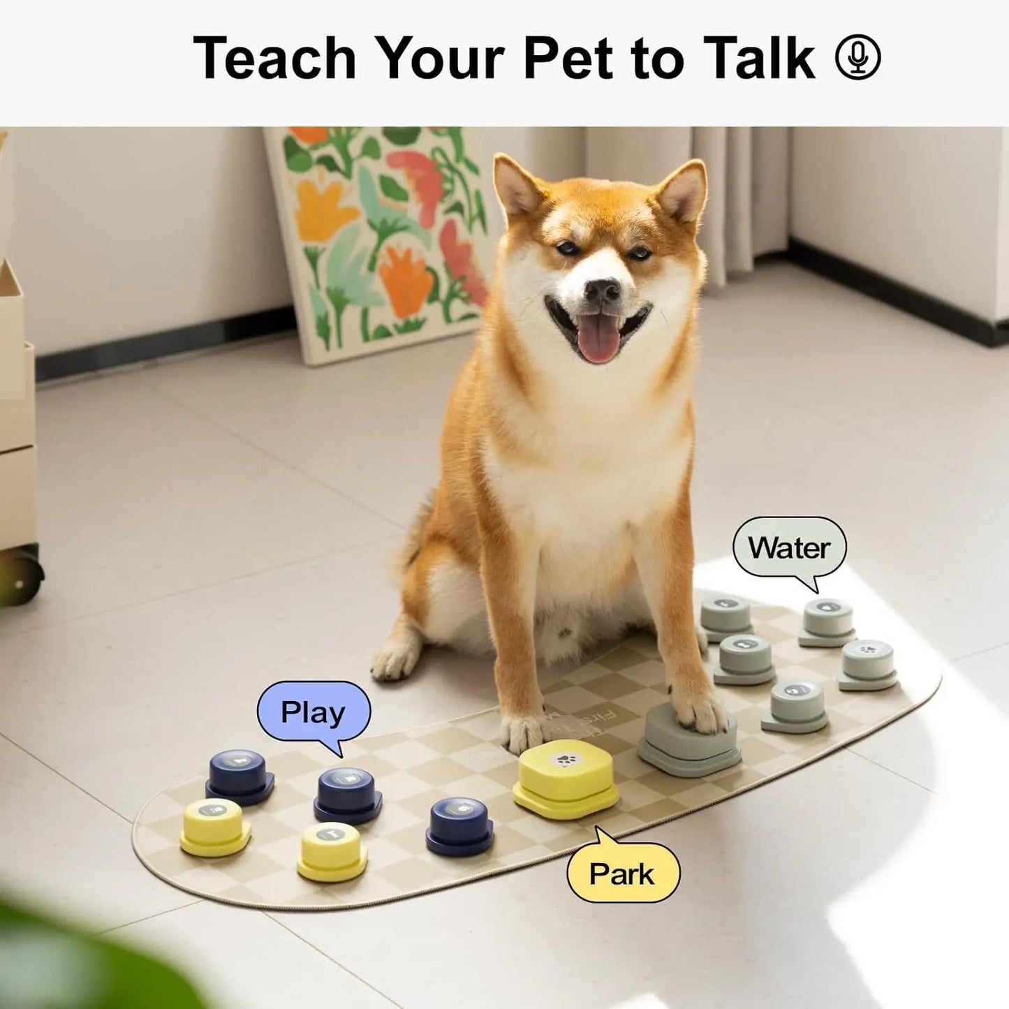 Talking Button Set with Velcro Mat