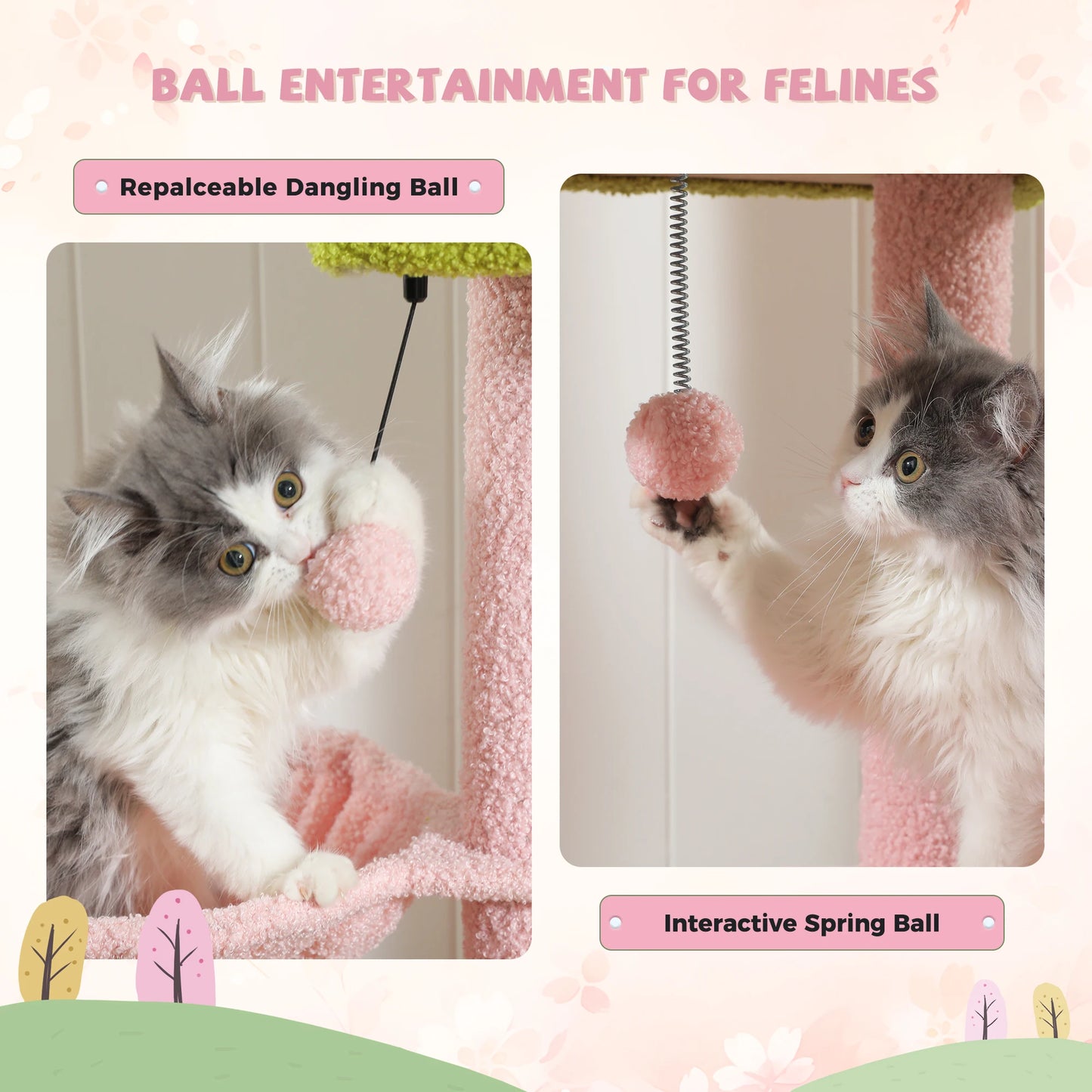 Floor to Ceiling, Adjustable Height Cat Tree