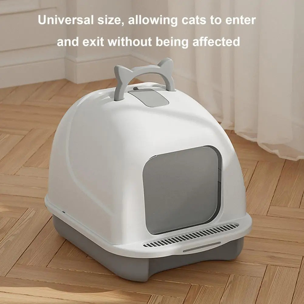 Large Enclosed Cat Litter Box with Litter Scoop