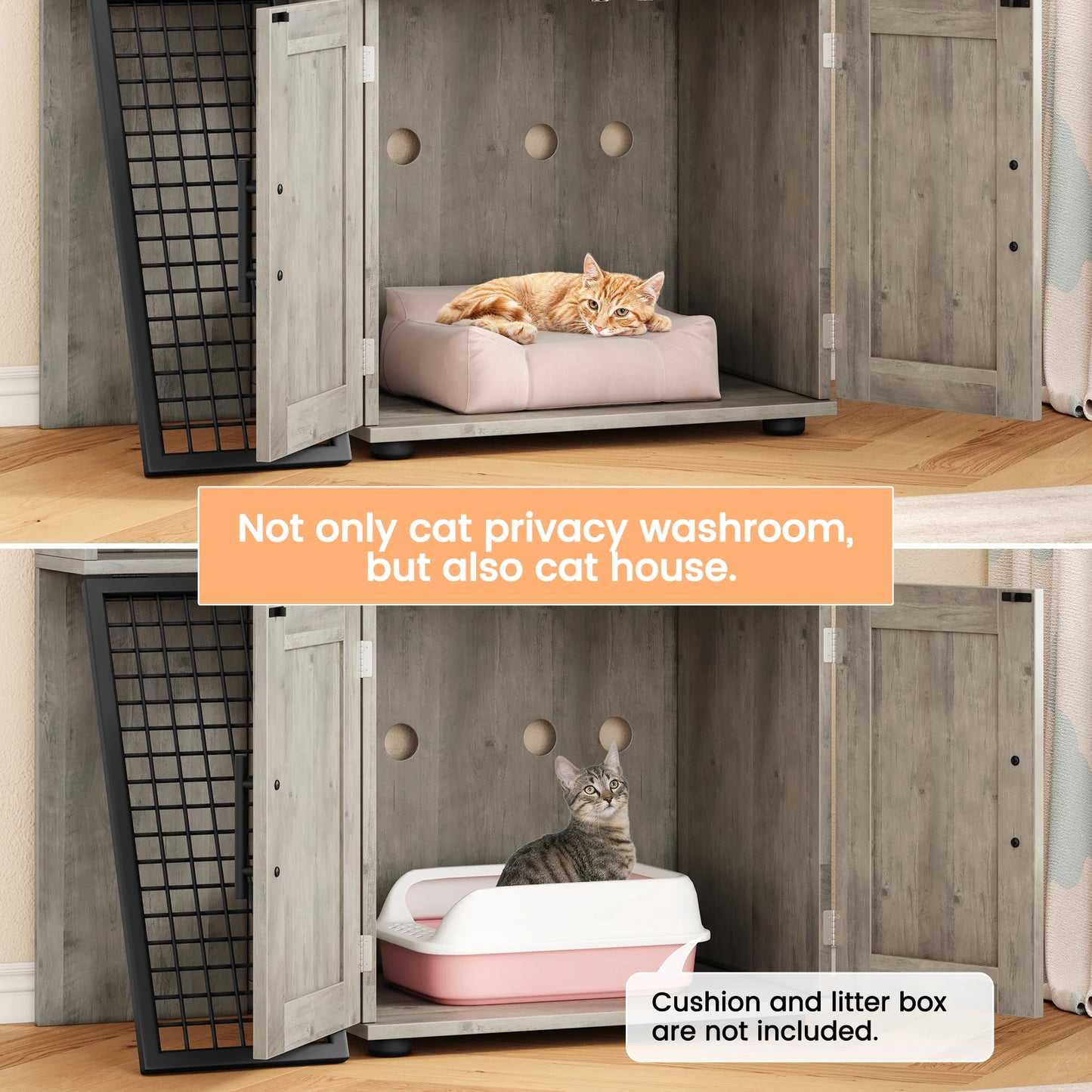 Cat Litter Box Enclosure with Platform