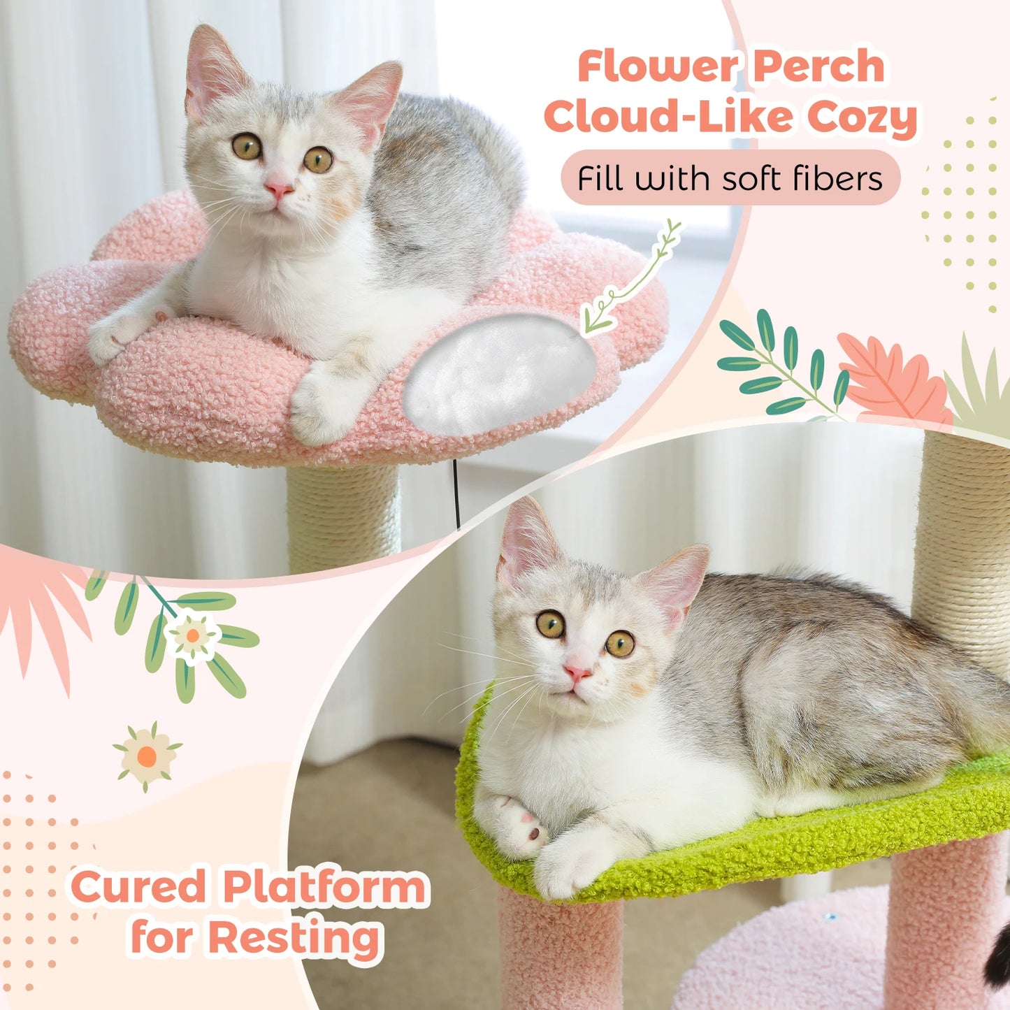 Cactus Cat Tower with Scratching Post
