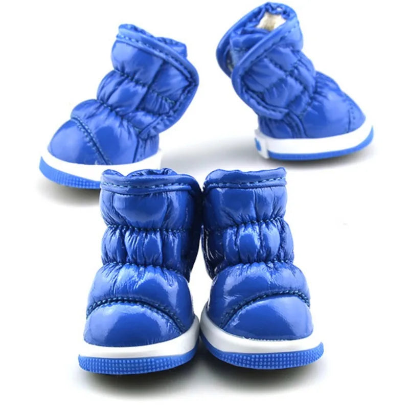 4pcs/sets Winter Waterproof Dog Snow Boots For Small Dogs