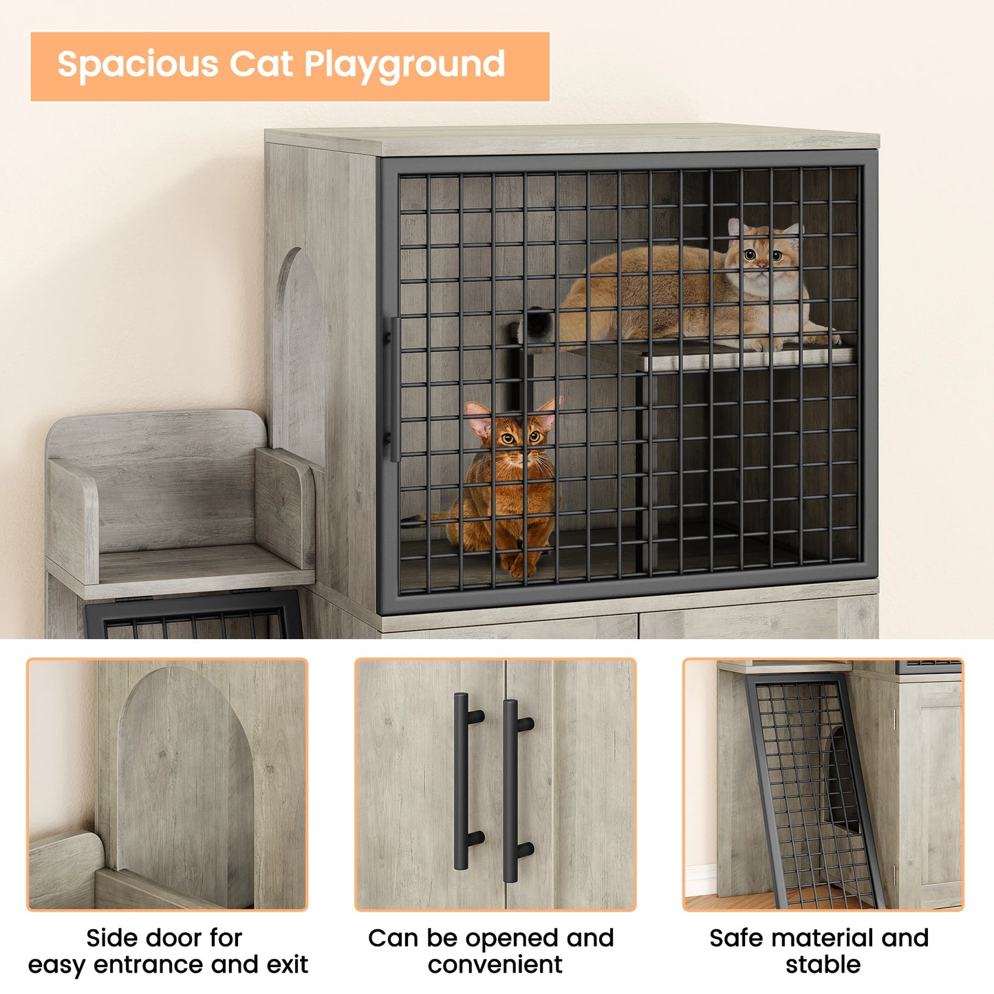 Cat Litter Box Enclosure with Platform