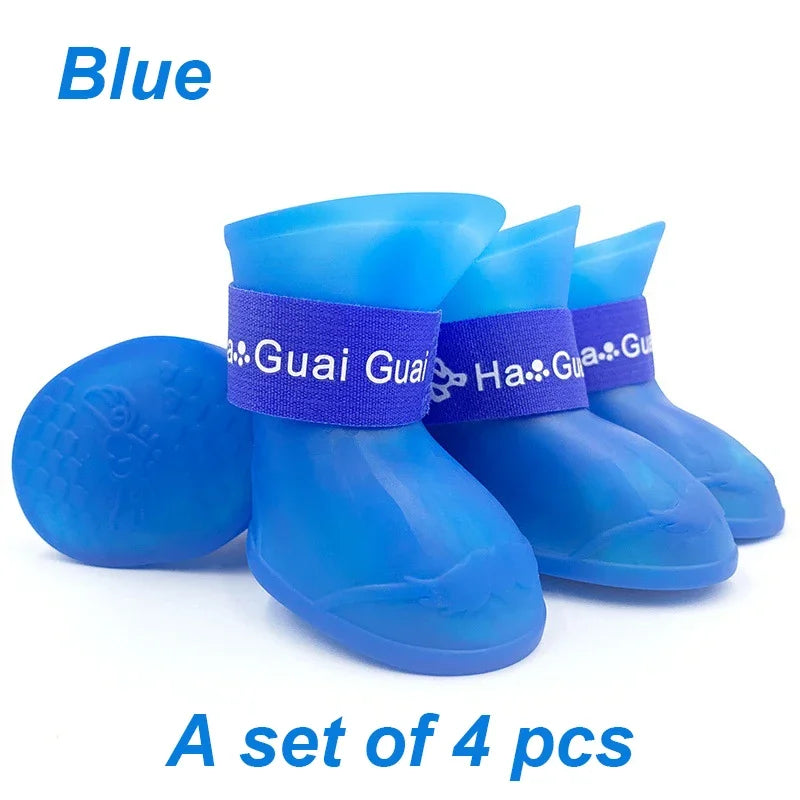 Waterproof Pet Rain Shoes- Anti-slip Rubber