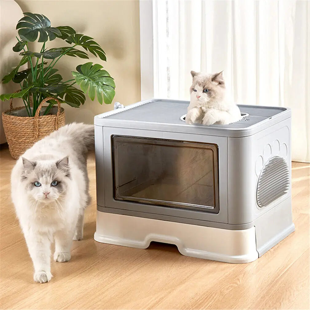 Front Entry & Top Exit Litter Box