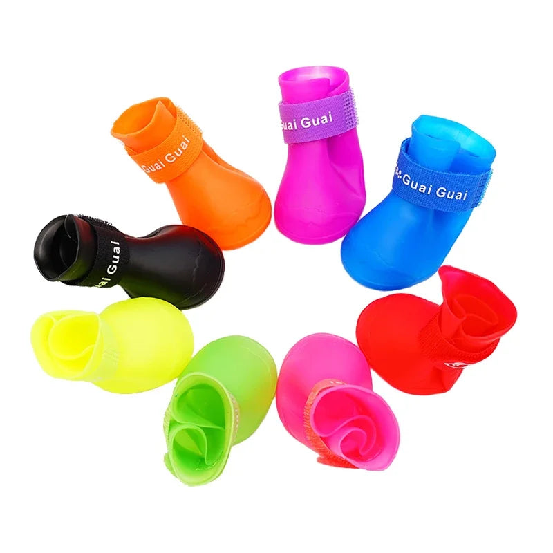 Waterproof Pet Rain Shoes- Anti-slip Rubber