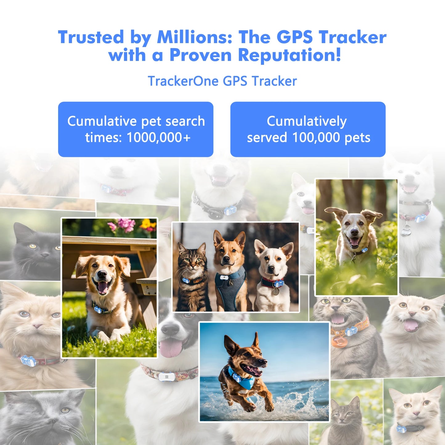 GPS Tracker for Pets - Waterproof Smart Locator