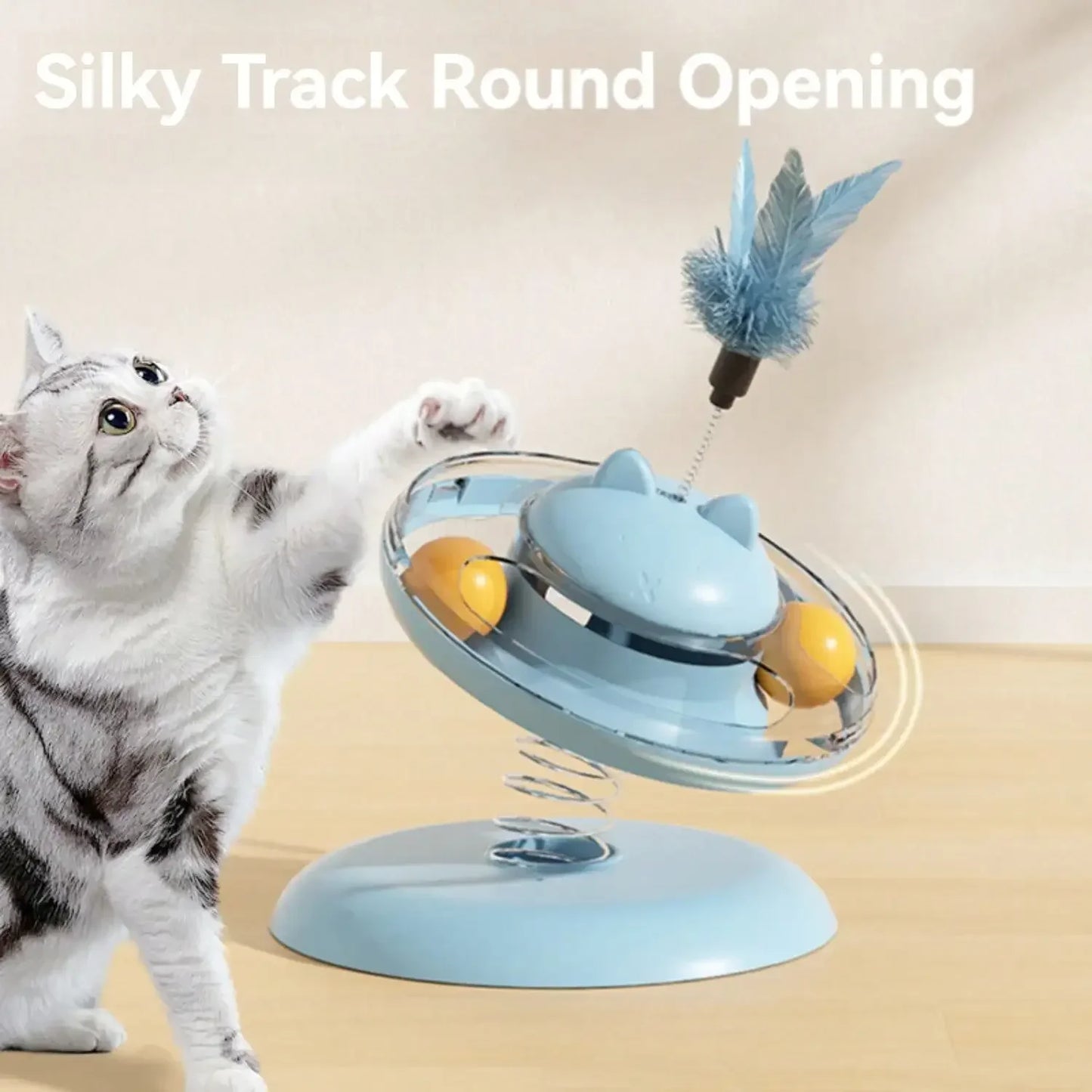 Rotating Cat Interactive Toy/ Slow Food Dispenser