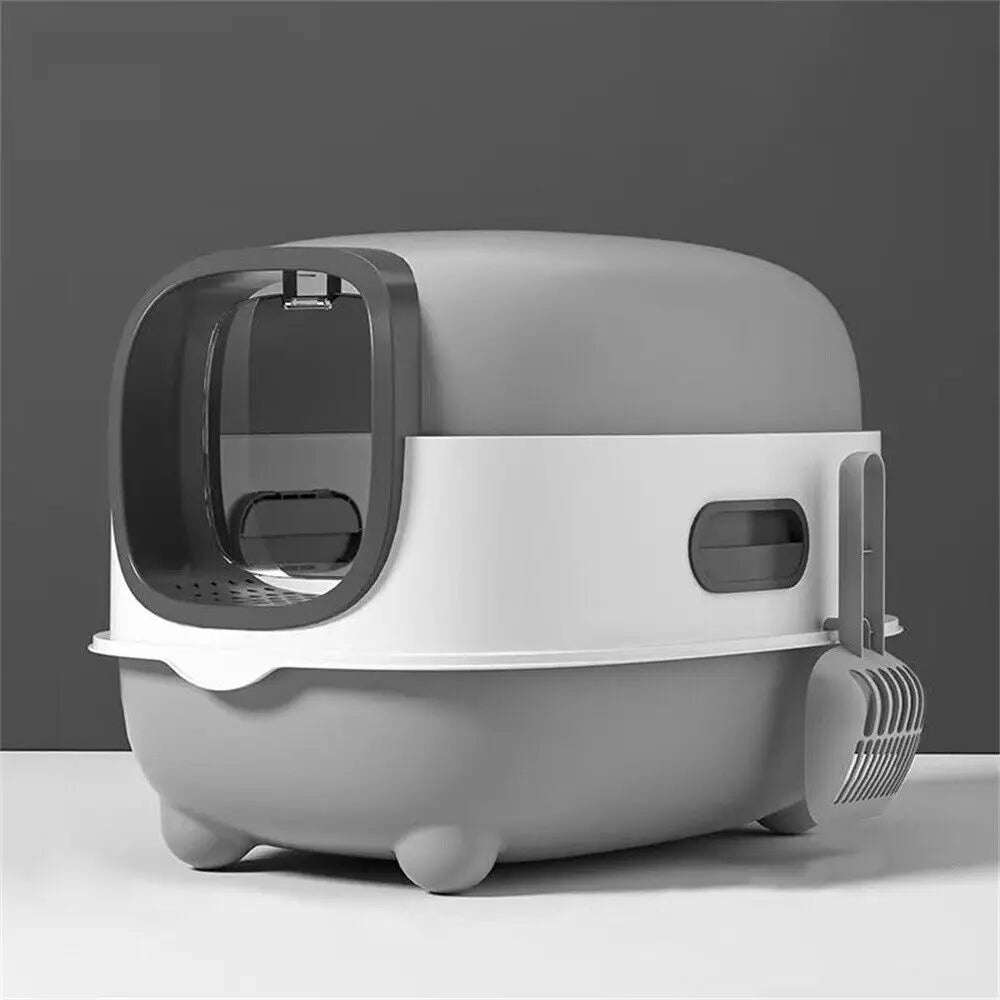 Oval Oblong Hooded Cat Litter Box