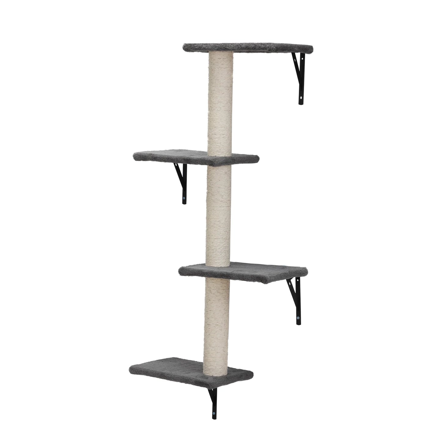 5 Pcs Wall Mounted Cat Climber Set Floating Cat Shelves and Perches Cat Activity Tree with Scratching Posts Cat Furniture